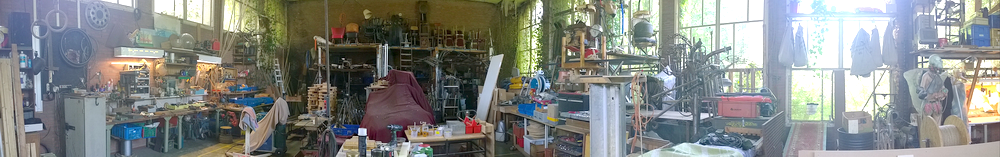 panorama afbeelding van werkplaats